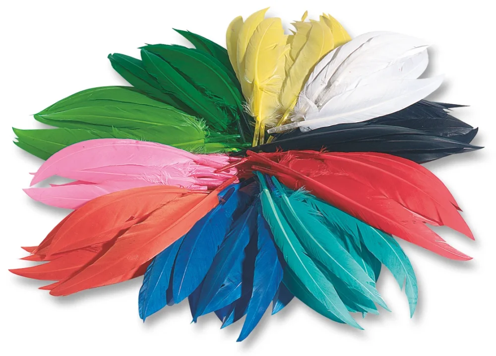 Dokud Zásoby Vydrží Indiánská barevná pera - 10-20 cm, 100 g