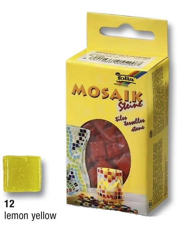 Oblíbený Mozaikové kamínky - skleněné - barva žlutá