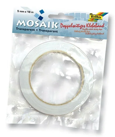 Oboustranná průhledná lepící páska (k mozaikám) 5 mm × 18 m Ihned K Objednání