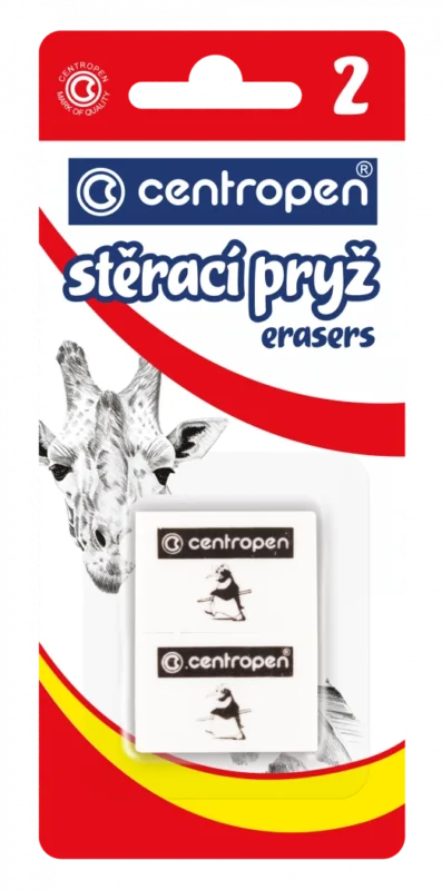Centropen Pryž bílá - 2 ks na blistru Zlevněný