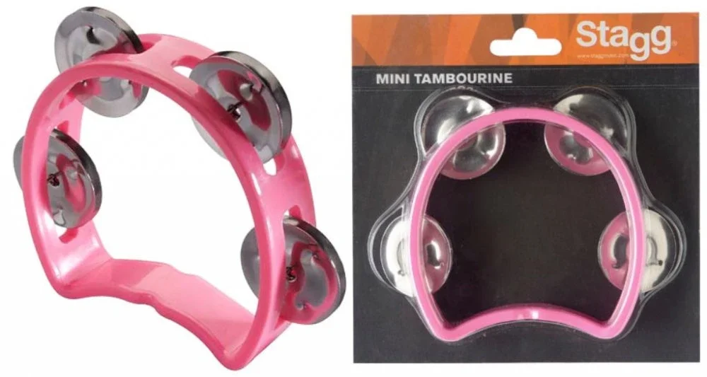Mini tamburína - růžová Výhodná Nabídka
