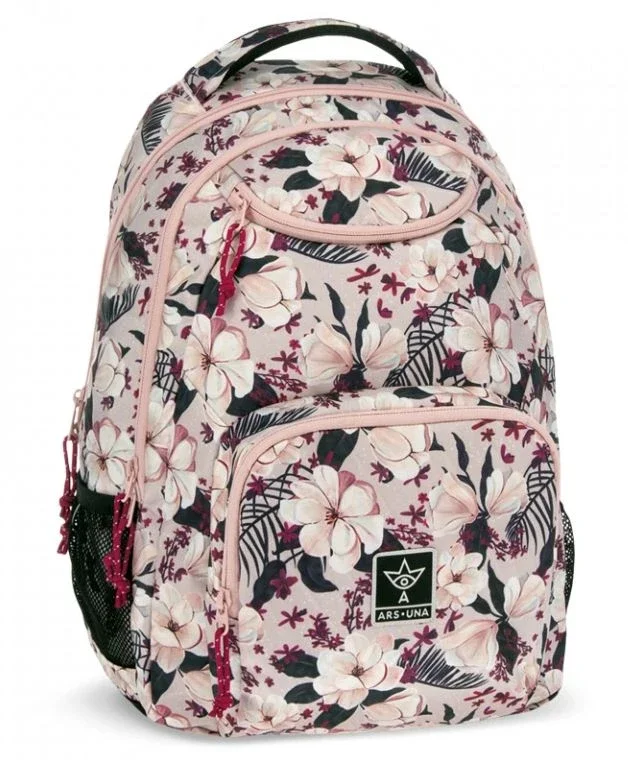 Studentský batoh Ars Una - Flowery Pink AU6 Cenová Bomba