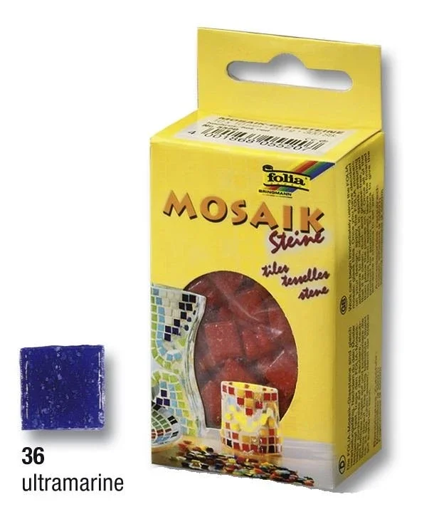 Akční Cena Mozaikové kamínky - skleněné - barva tmavě modrá