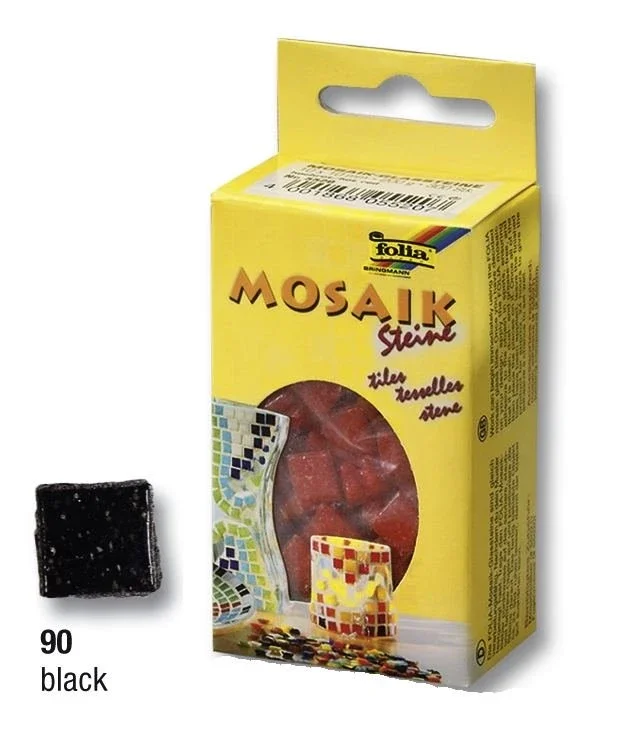 Expresní Doručení Mozaikové kamínky - skleněné - barva černá