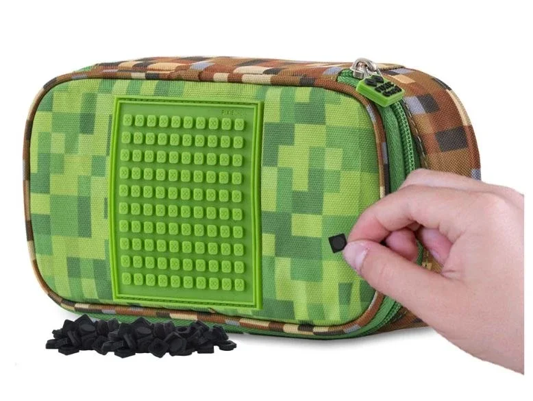 PIXIE CREW studentský penál Minecraft - zelený Akční Nabídka