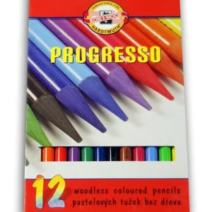 Zlevněný Koh-i-noor Pastelky Progresso dlouhé - 12 barev