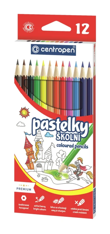 Akční Nabídka Centropen Školní pastelky - sada 12 barev