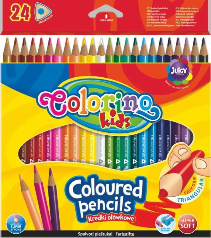 Trojhranné pastelky Colorino - 24 barev Ihned K Objednání