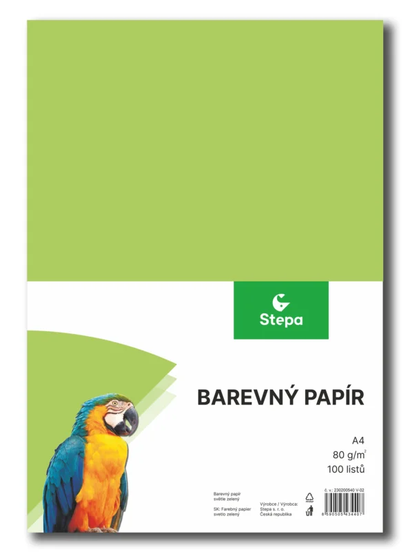 Tovární Cena Barevný papír A4 80 g - 100 ks - zelený