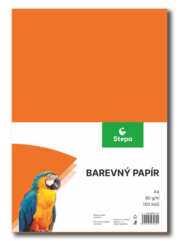 Výhodná Nabídka Barevný papír A4 80 g - 100 ks - oranžový