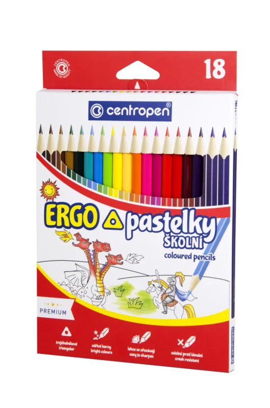 Centropen Školní pastelky trojhranné - sada 18 barev Víkendová Akce