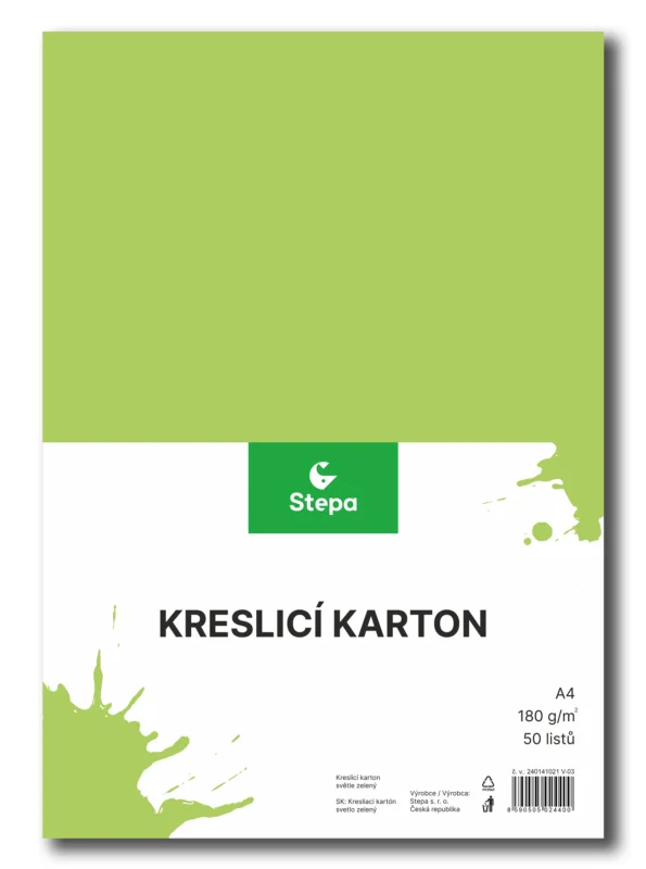 Omezená Nabídka Kreslicí karton barevný A4 - 180g - 50 ks - zelený
