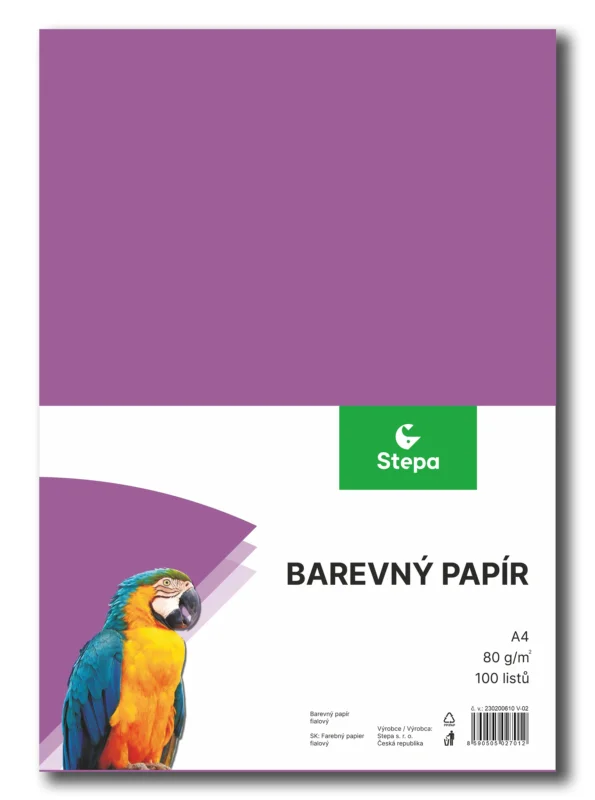 Aktuální Barevný papír A4 80 g - 100 ks - fialový