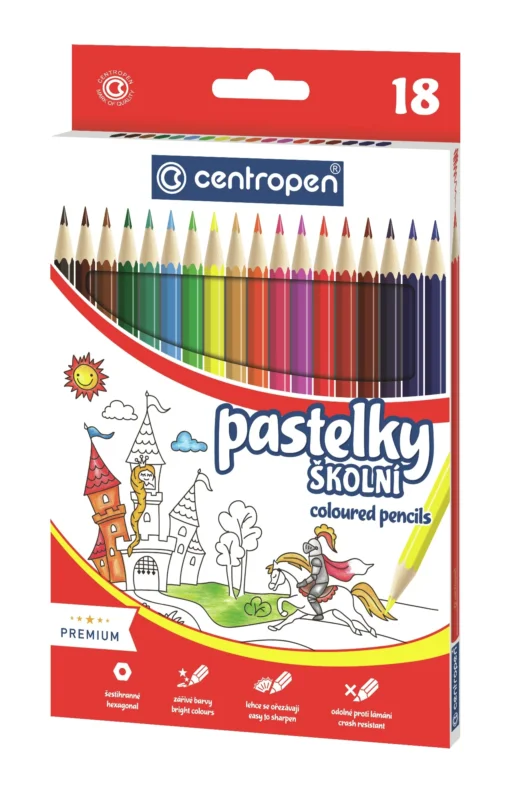 Centropen Školní pastelky - sada 18 barev Hit Sezóny