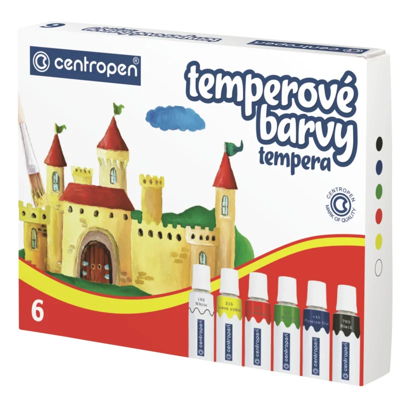 Centropen Temperové barvy 12 ml - 6 barev Zlevněný