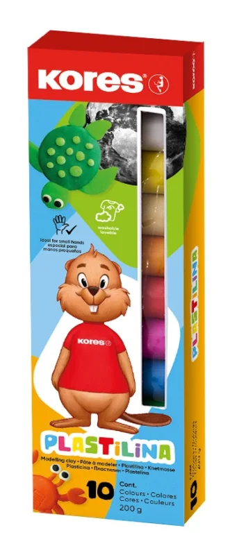 Kores Plastelína 10 × 20 g, 10 barev Značkový