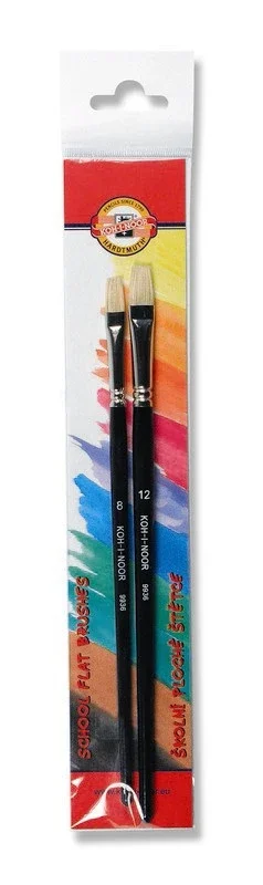 Štětce Koh-i-noor - ploché, sada ( 8, 12 ) Vysoce Kvalitní
