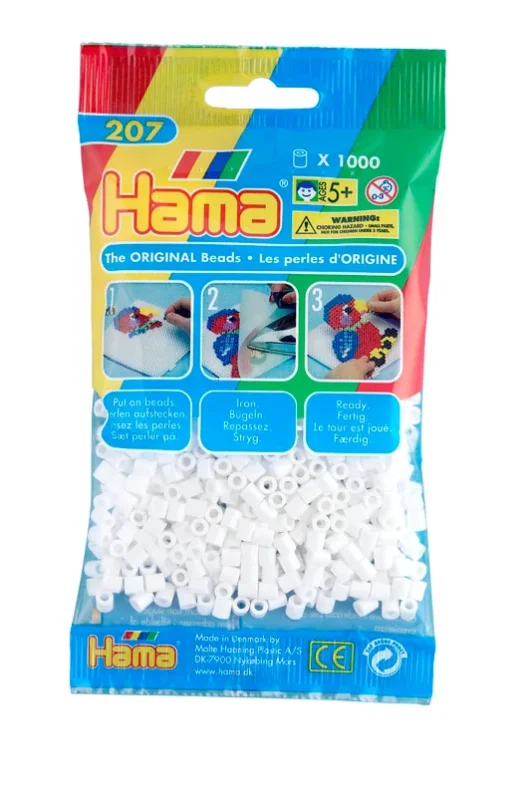 Vysoce Kvalitní HAMA korálky MIDI - bílé