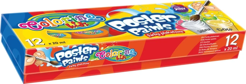 Tovární Cena Temperové barvy Colorino 20 ml - 12 barev