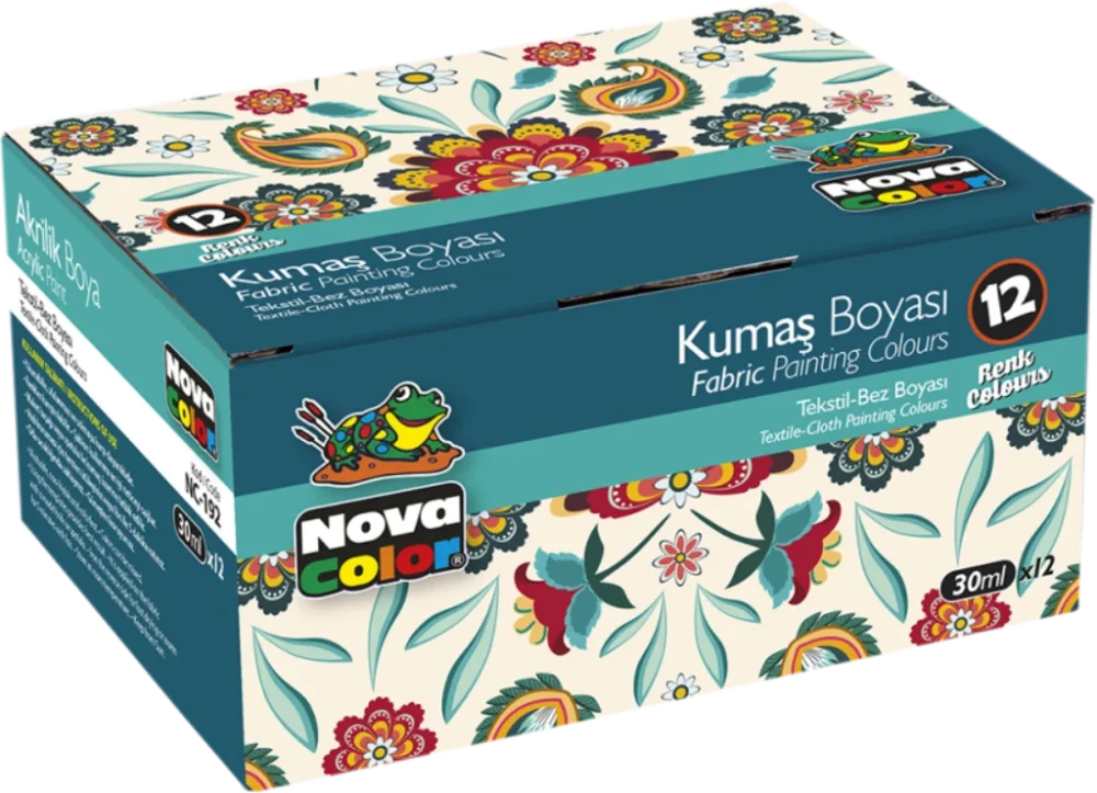 Barvy na textil, 30 ml - 12 ks Aktuální