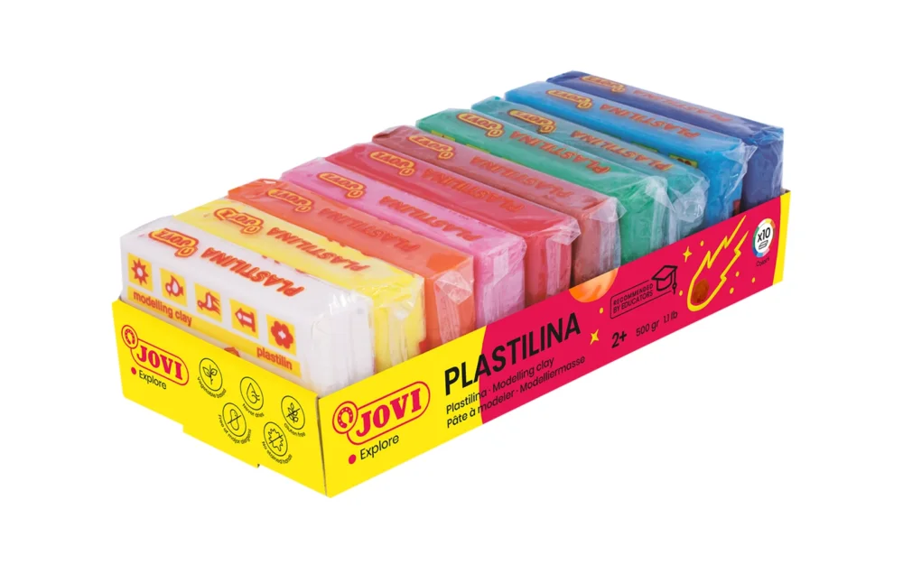 Aktuální Plastelína JOVI - 10 × 50 g, 10 barev