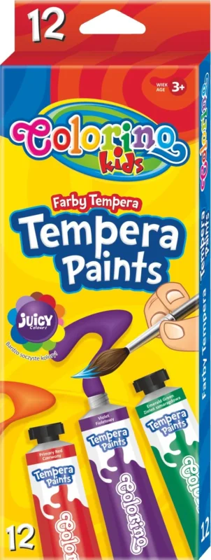 Temperové barvy Colorino 12 ml - 12 barev Hit Sezóny