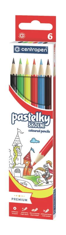 Koupit Online Centropen Školní pastelky - sada 6 barev