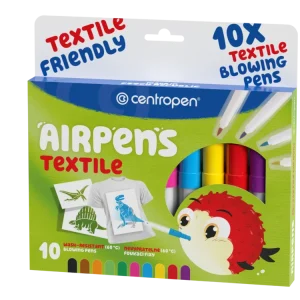 Akce Centropen Foukací fixy na textil AIR PENS TEXTILE 1539 - sada 10 barev