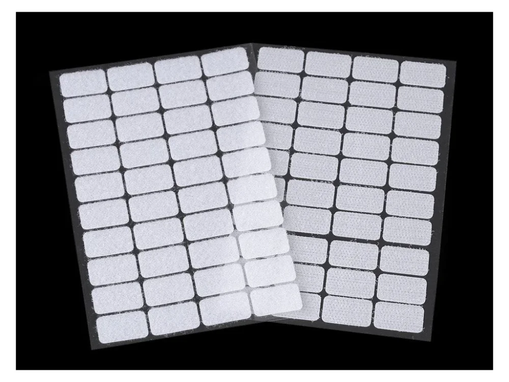 Odeslání Ihned Suchý zip, samolepicí obdélník, BÍLÝ 8,5 x 11 cm - 20 párů