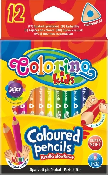 Cenový Hit Trojhranné pastelky Colorino - krátké - 12 barev