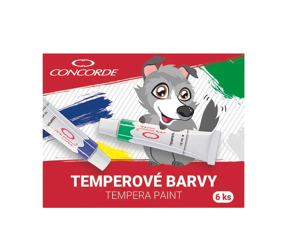 CONCORDE Temperové barvy 12 ml - 6 barev Značkový