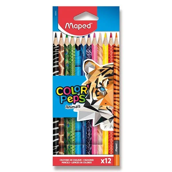 Pastelky MAPED Color'Peps Animals - sada 12 barev Nejprodávanější