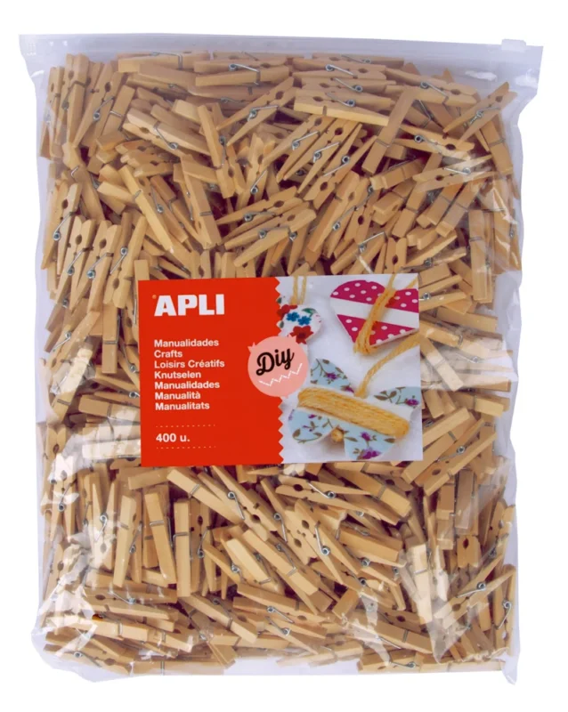 APLI Velká sada - dřevěné kolíčky - 400 ks Nová Kolekce