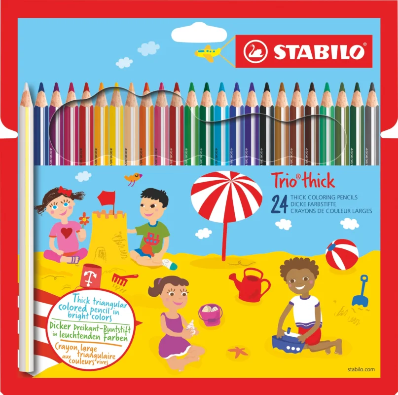 Sleva STABILO Trio thick silné trojhranné pastelky - 24 barev