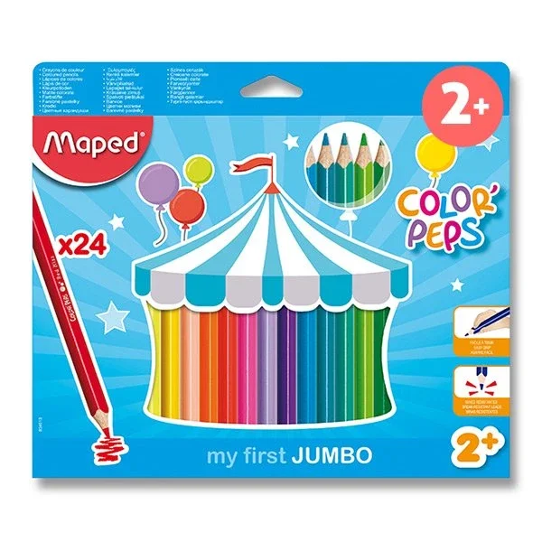 Pastelky MAPED Color´Peps JUMBO - 24 barev, trojhranné Poslední Šance