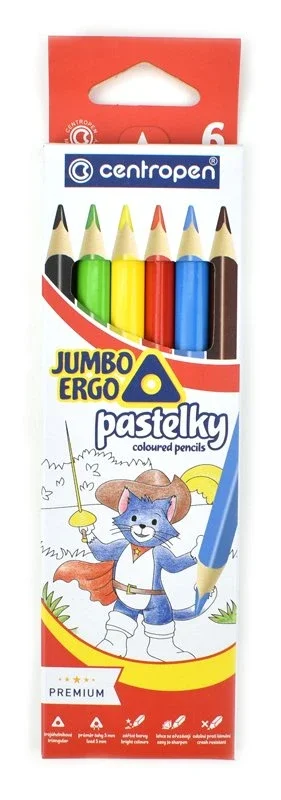 Akce Centropen Školní pastelky JUMBO trojhranné - sada 6 barev