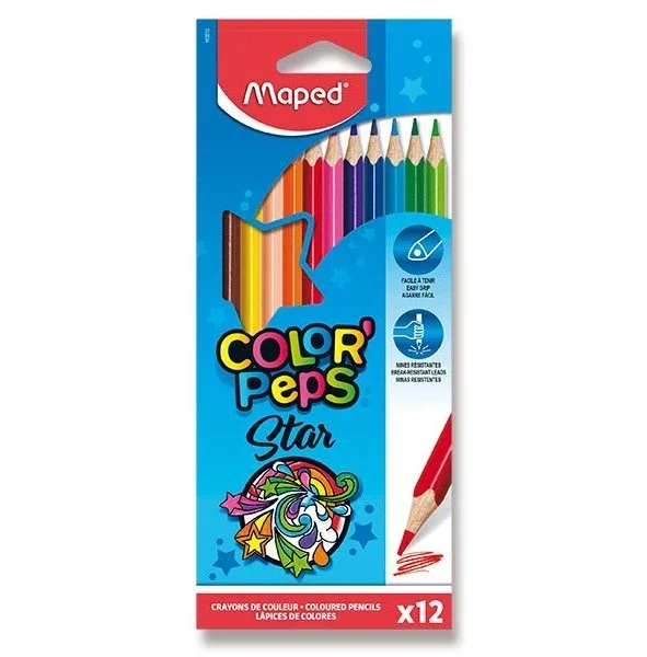 Pastelky MAPED Color'Peps - sada 12 barev Rychlé Dodání
