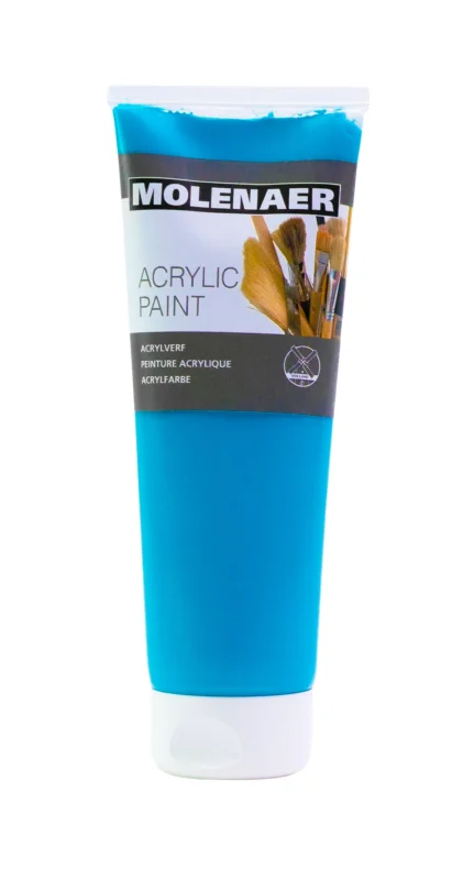 Akrylová barva Molenaer 250 ml - tyrkysová Vysoce Kvalitní