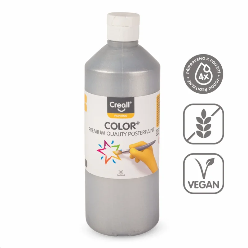 Temperová barva Creall 500 ml - stříbrná Vysoce Kvalitní