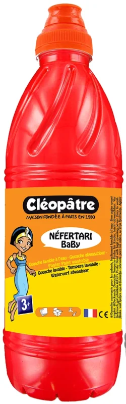 Prstová barva - tempera NEFERTARI BABY 1 Kg Karmínová Červená Nová Kolekce
