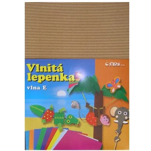 Nízká Cena Vlnitý papír 260g - 34,5 × 24,5 cm - 10 listů - natur