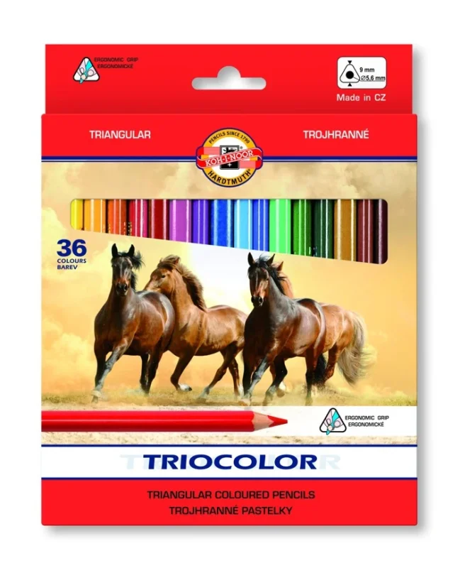Koh-i-noor pastelky TRIOCOLOR 3145, 36 barev Finální Výprodej