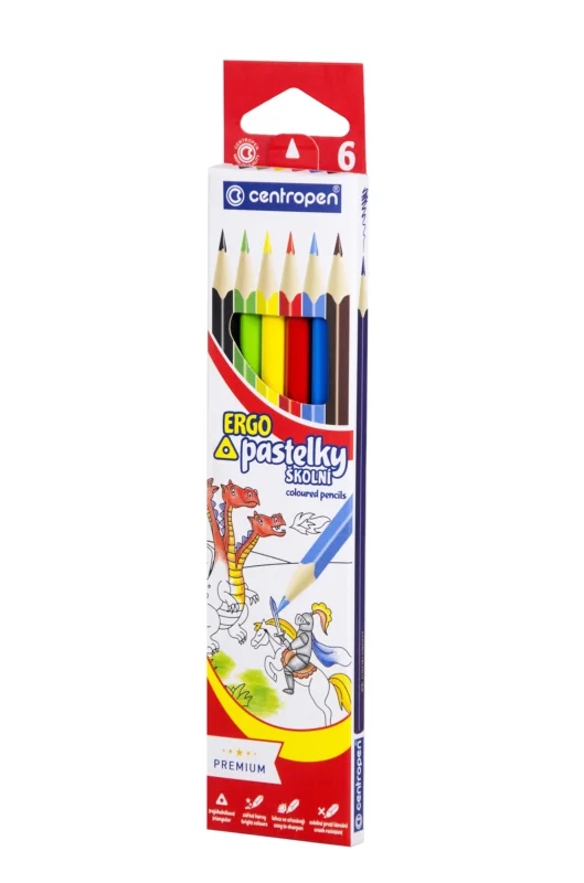 Rychlé Dodání Centropen Školní pastelky trojhranné - sada 6 barev