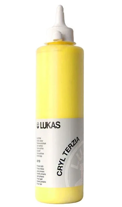 Nová Kolekce Akrylová barva LUKAS "Cryl Terzia" 500 ml - primární žlutá