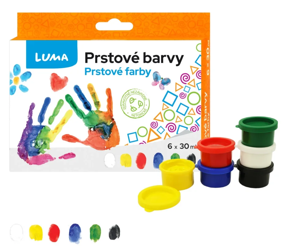 Objednat Nyní Barvy prstové LUMA 6 barev 30 ml