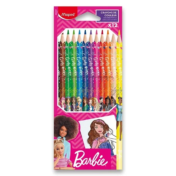 Pastelky MAPED Barbie - sada 12 barev Nejprodávanější