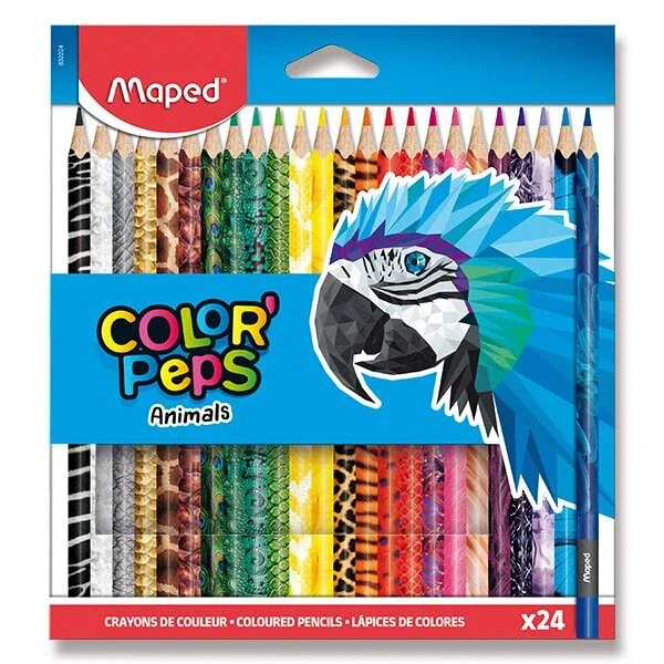 Pastelky MAPED Color'Peps Animals - 24 barev Nejlepší Volba