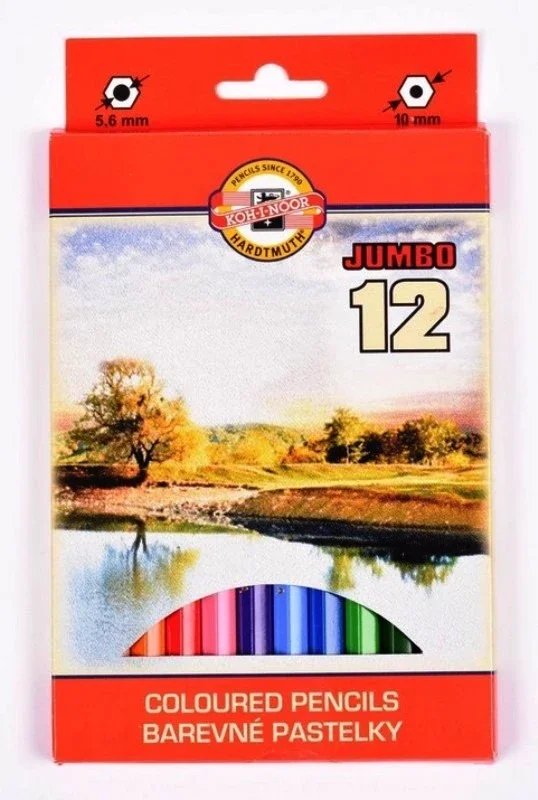 Koh-i-noor pastelky 3382 JUMBO Krajina - sada 12 barev Sezónní Sleva