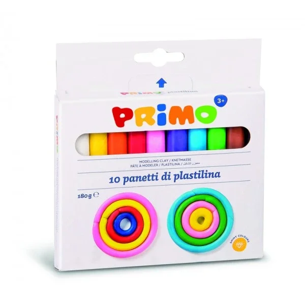 Přímo Od Výrobce PRIMO plastelína, 10 barev (10 x 18gr)