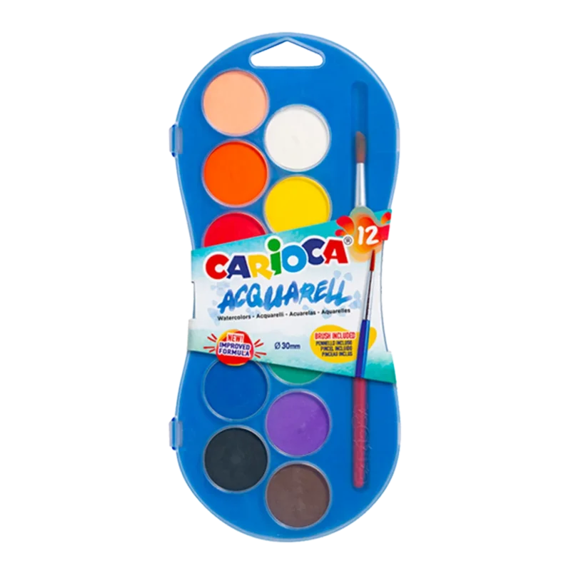 Rychlé Dodání Vodové barvy Carioca - 12 barev